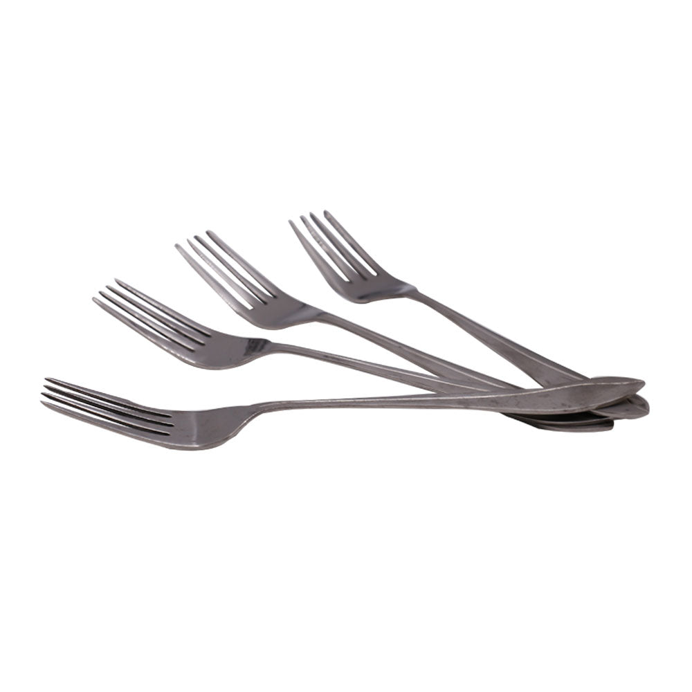 Tulip Design Stainless Steel Dessert Fork 4Pcs Set