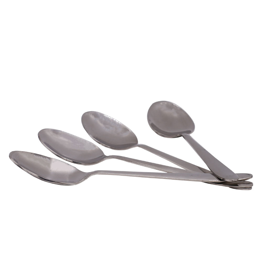 Simple Dessert Spoon Stainless Steel Serving Spoon 4Pcs Set