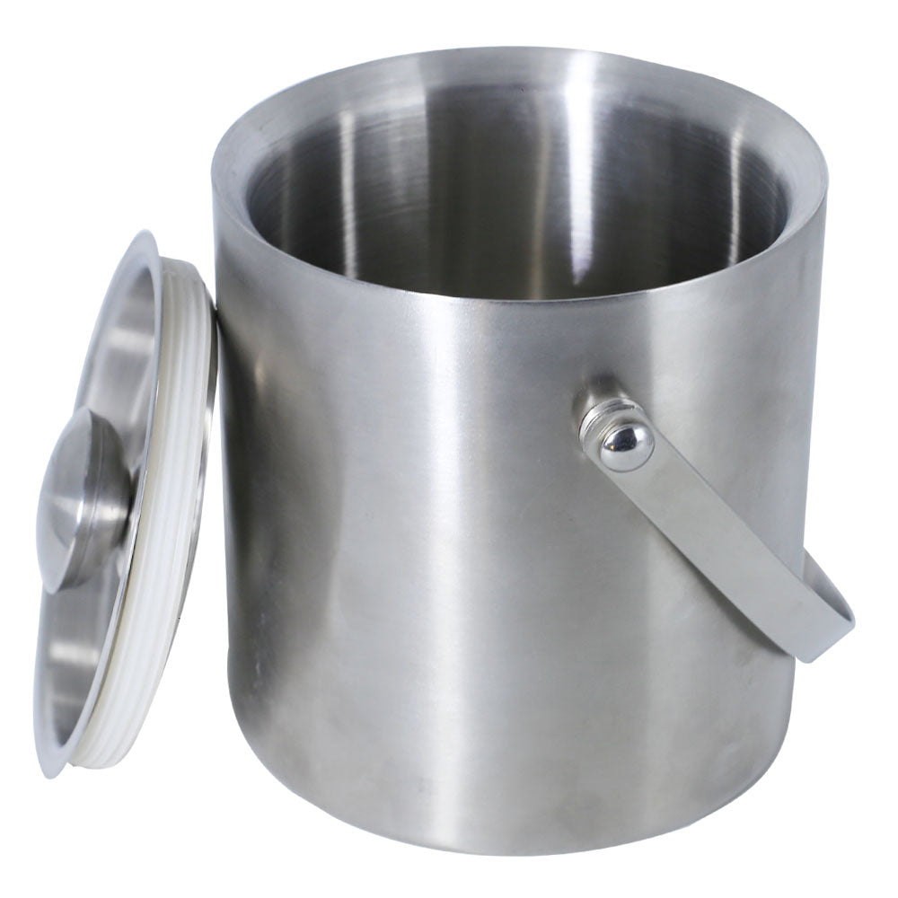 Stainless Steel Ice Bucket With Swing Handle And Lid (4L)