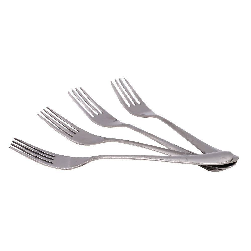 Oval Base Stainless Steel Dinner Fork 4Pcs Set