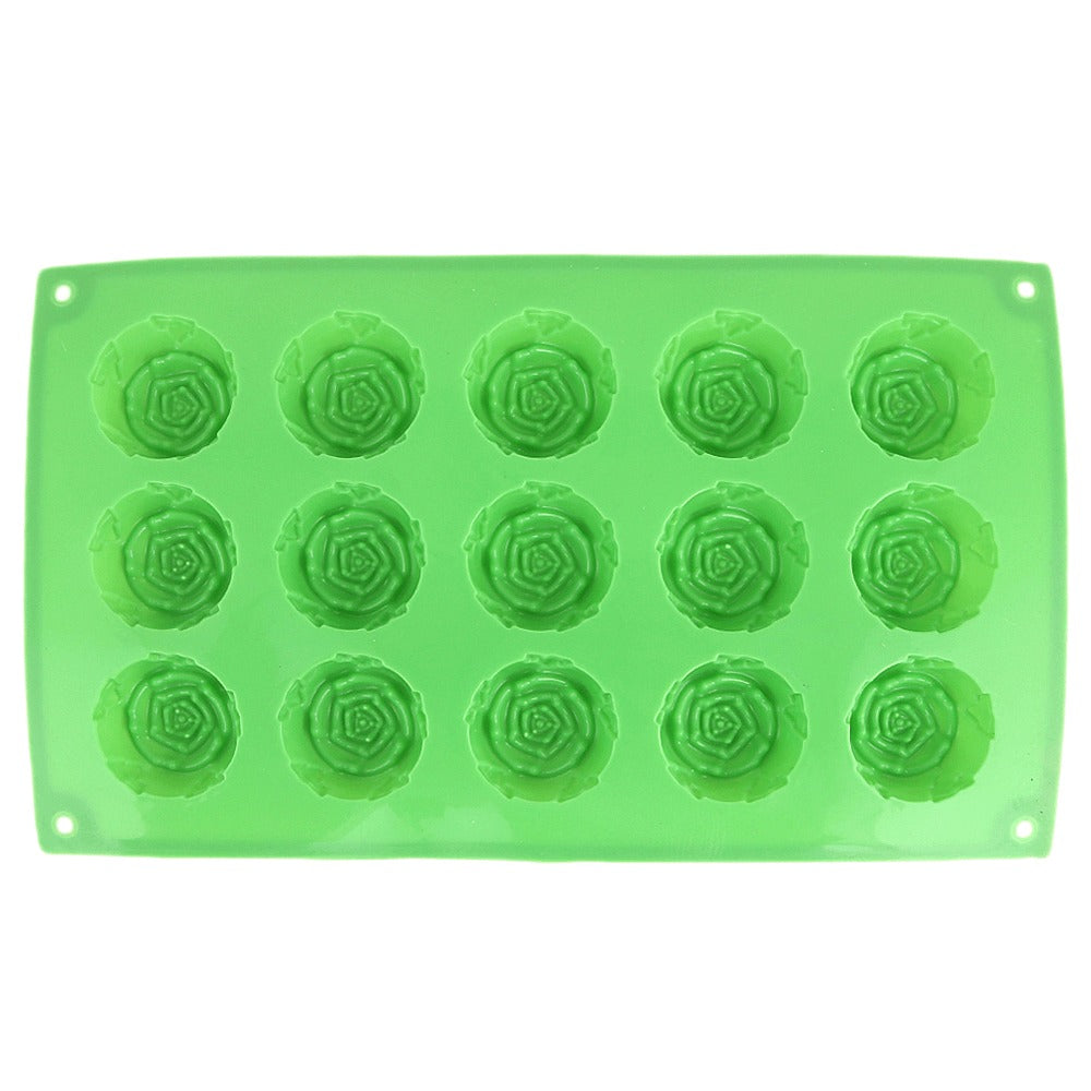 Rose Silicone Baking Mold Large 15 Cavity