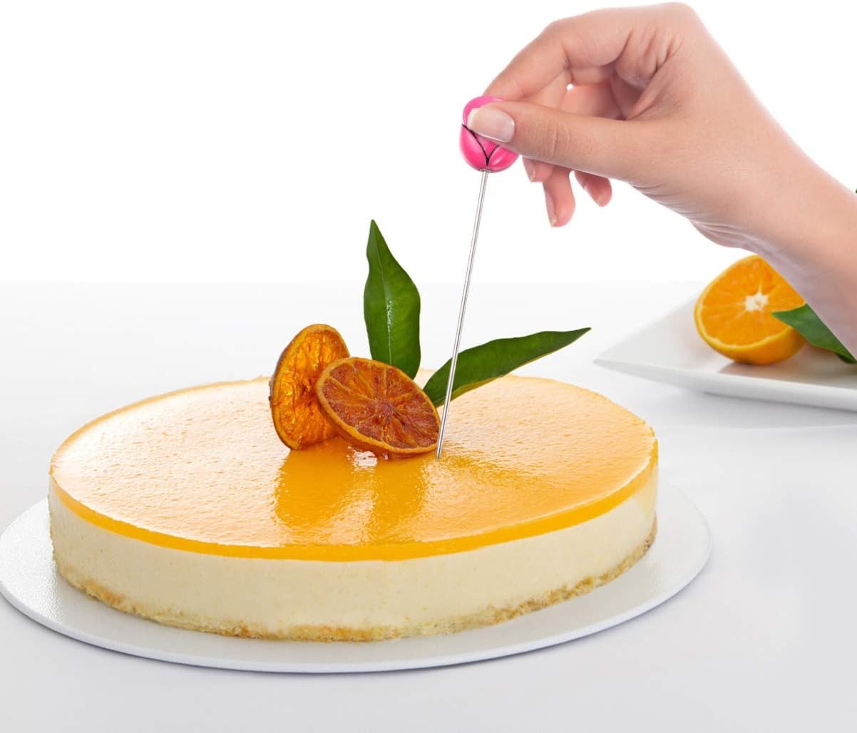 Rose Cake Tester Stainless Steel With Plastic Handle