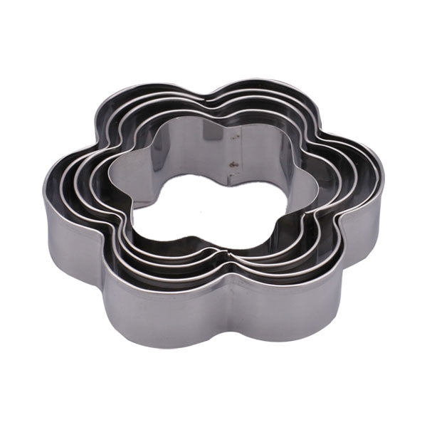 MINGJIAN Blossom Stainless Steel Cookie Cutter 5Pcs Set