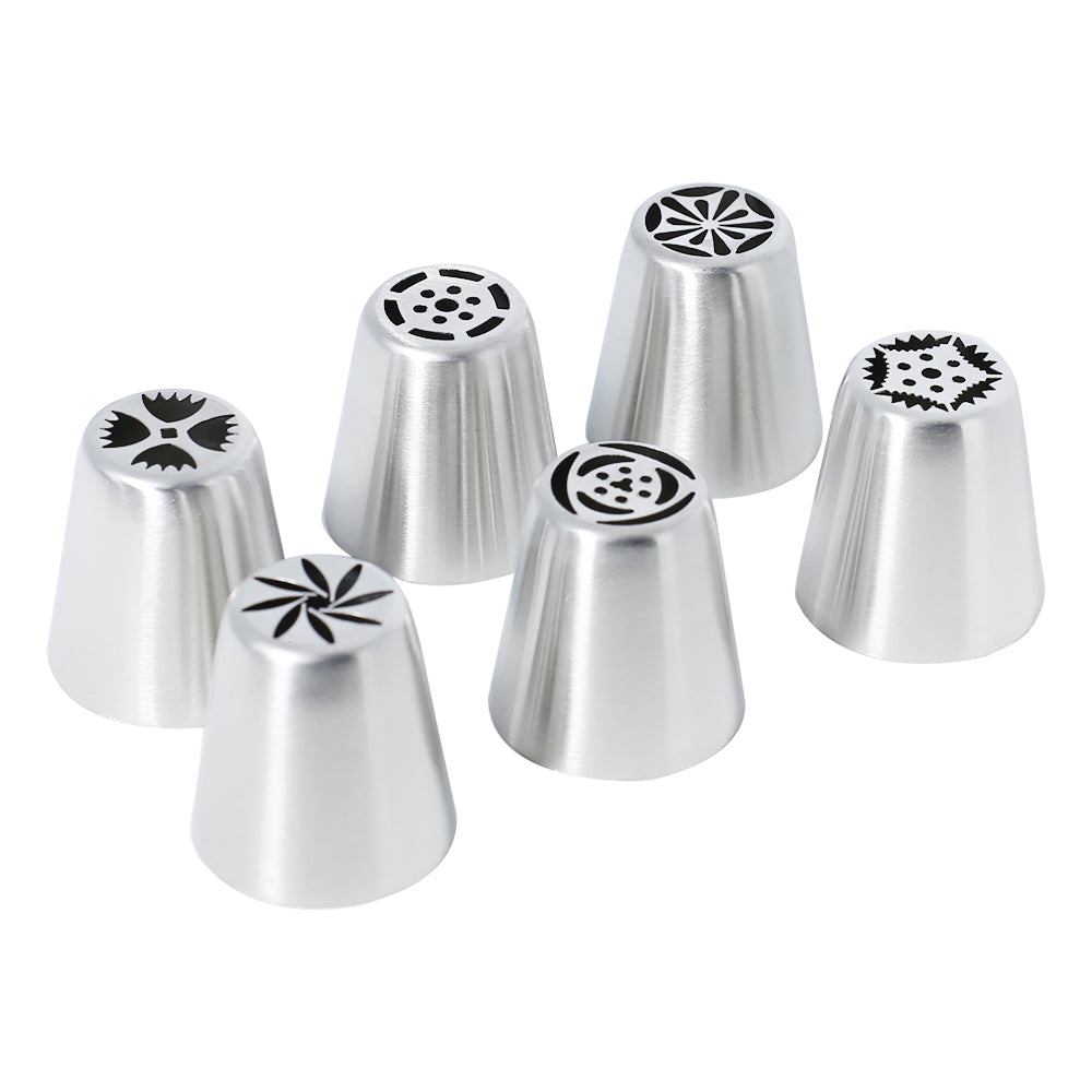 Russian Icing Nozzle Set 6Pcs Stainless Steel
