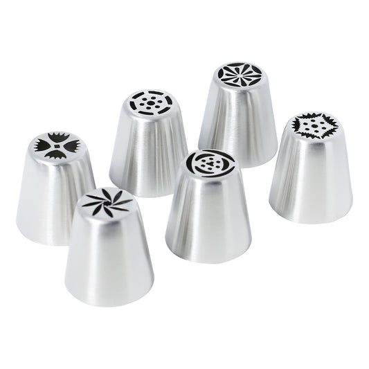 Russian Icing Nozzle Set 6Pcs Stainless Steel