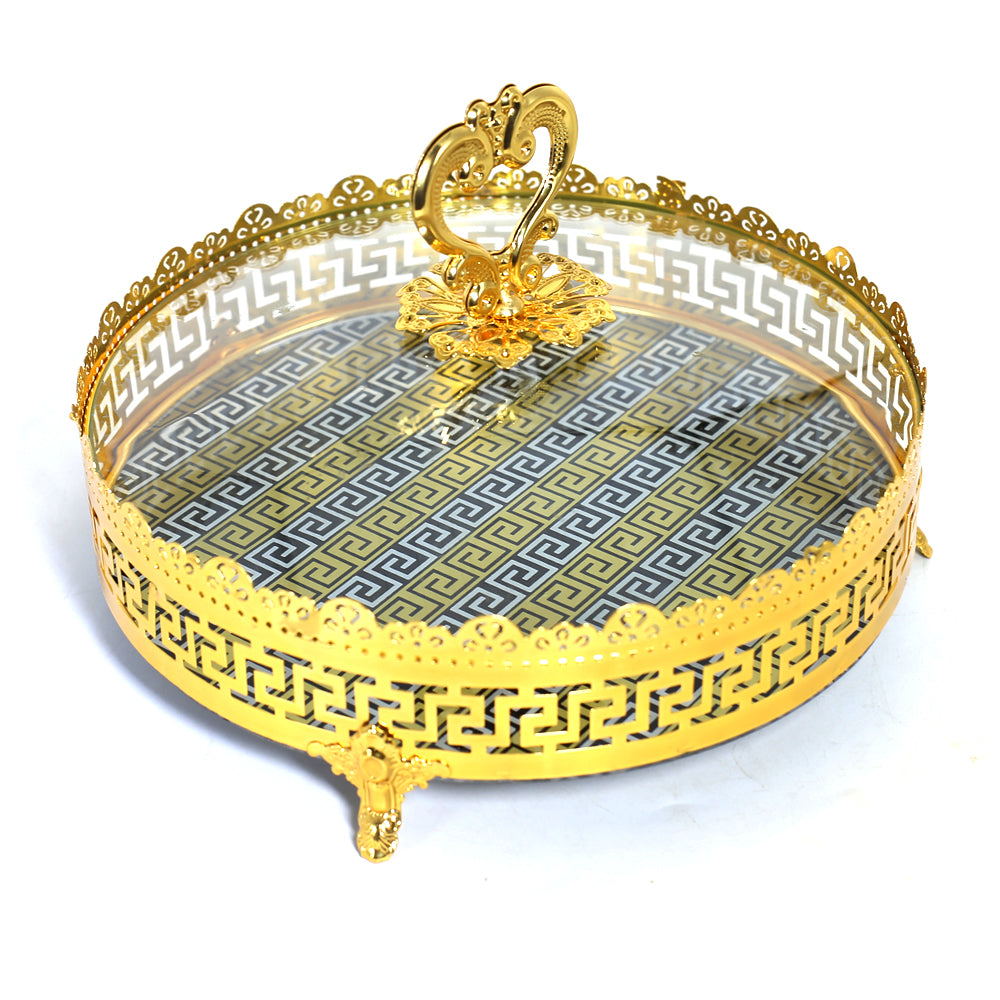 Round Golden Turkish Buffet Dish