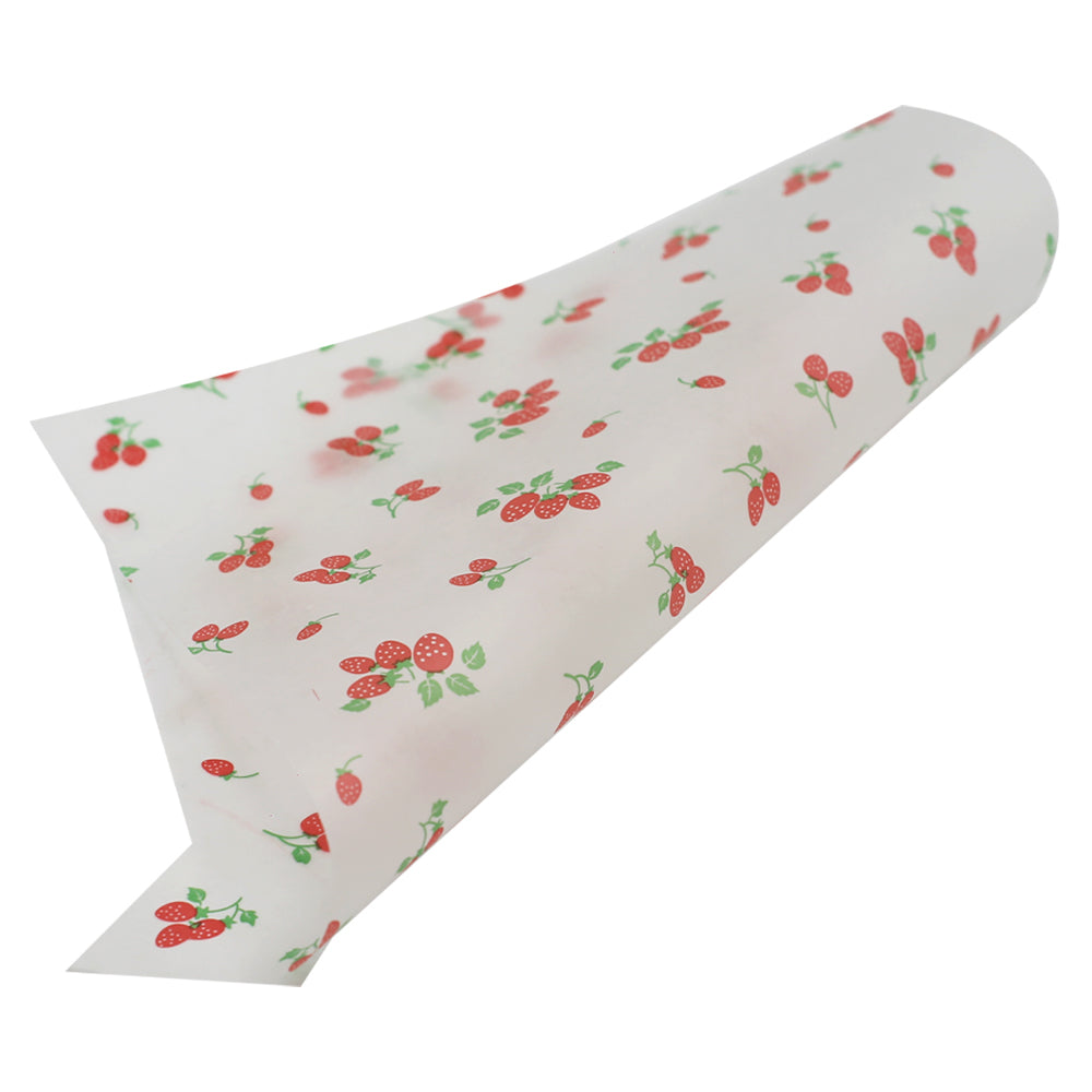 Strawberry Design Wax Paper 50Pcs Pack
