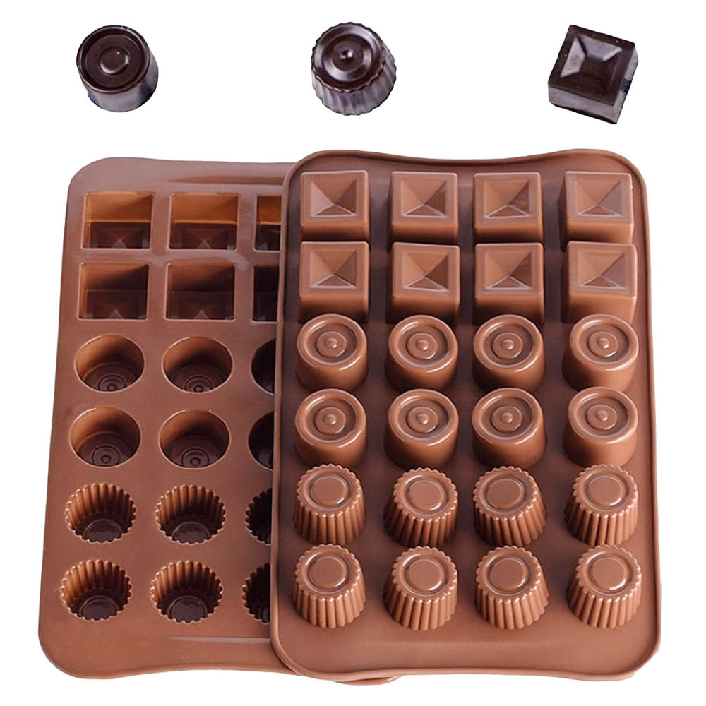 Mix Shapes Silicone Chocolate Mold 24 Cavity