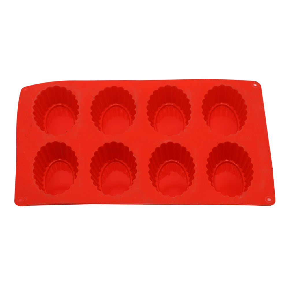Oval Tart Silicone Mold 8 Cavity