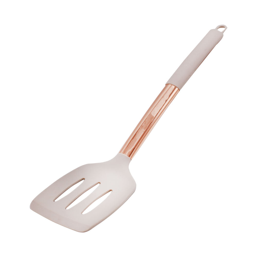 SHENGAYA Slotted Spatula Turner With Copper Handle Large