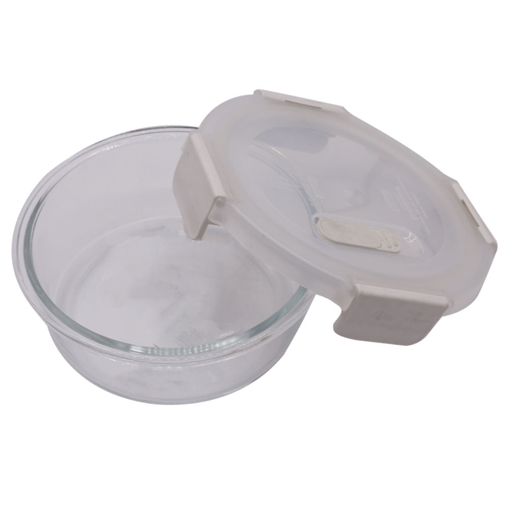 DL Airtight Borosilicate Glass Round Storage Box 1180ml