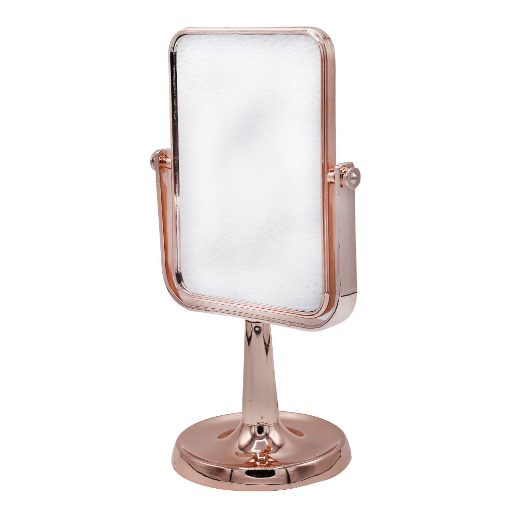Rectangle Double Sided Cosmetic Mirror With Stand Small