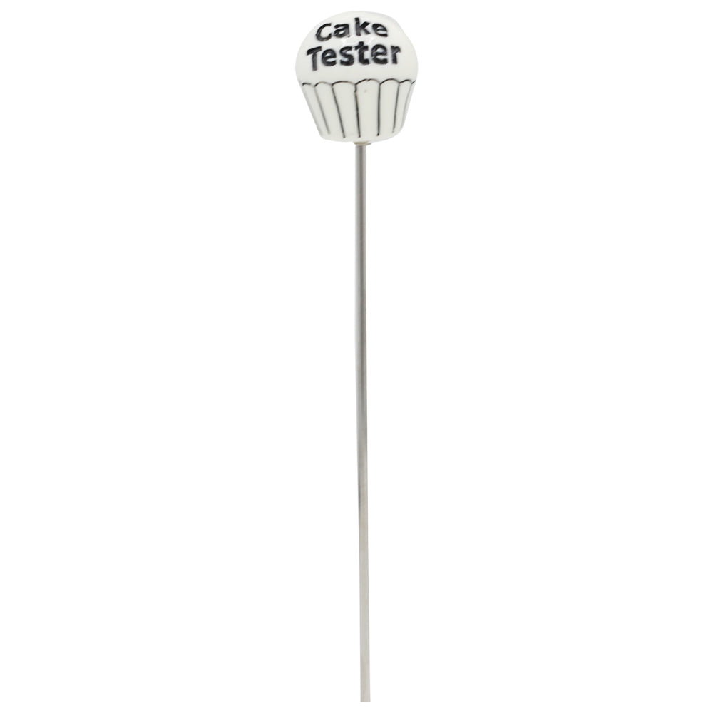 White CupCake Design Cake Tester Stainless Steel With Plastic Handle