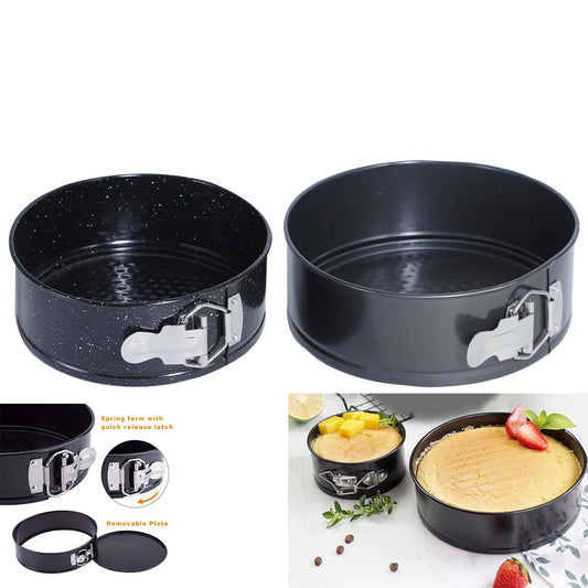 Round Sprinform Cake Pan Non Stick Removeable Base 2Pcs Set