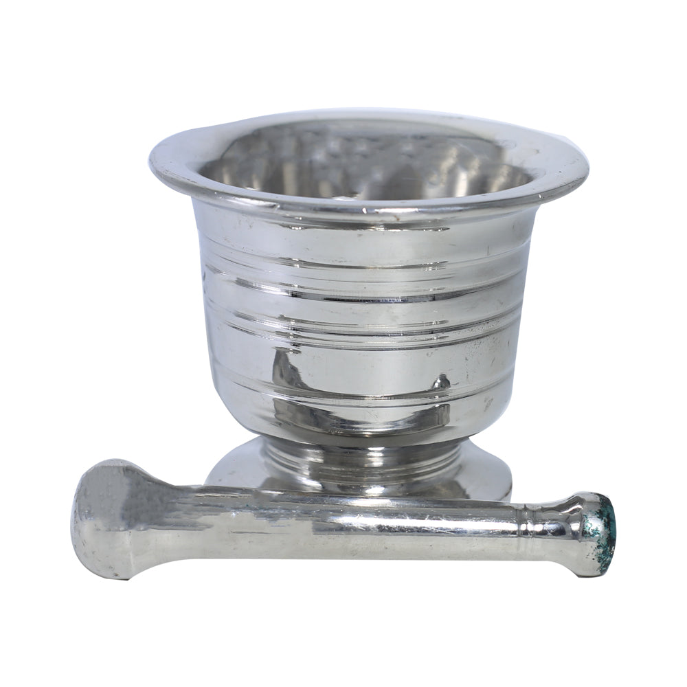 Bahoo Stainless Steel Mortar & Pestle Set Design 03, Size 02