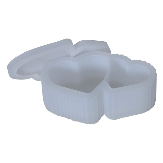 Entwined Heart Silicone Candle Or Fondant Mold 2 Cavity