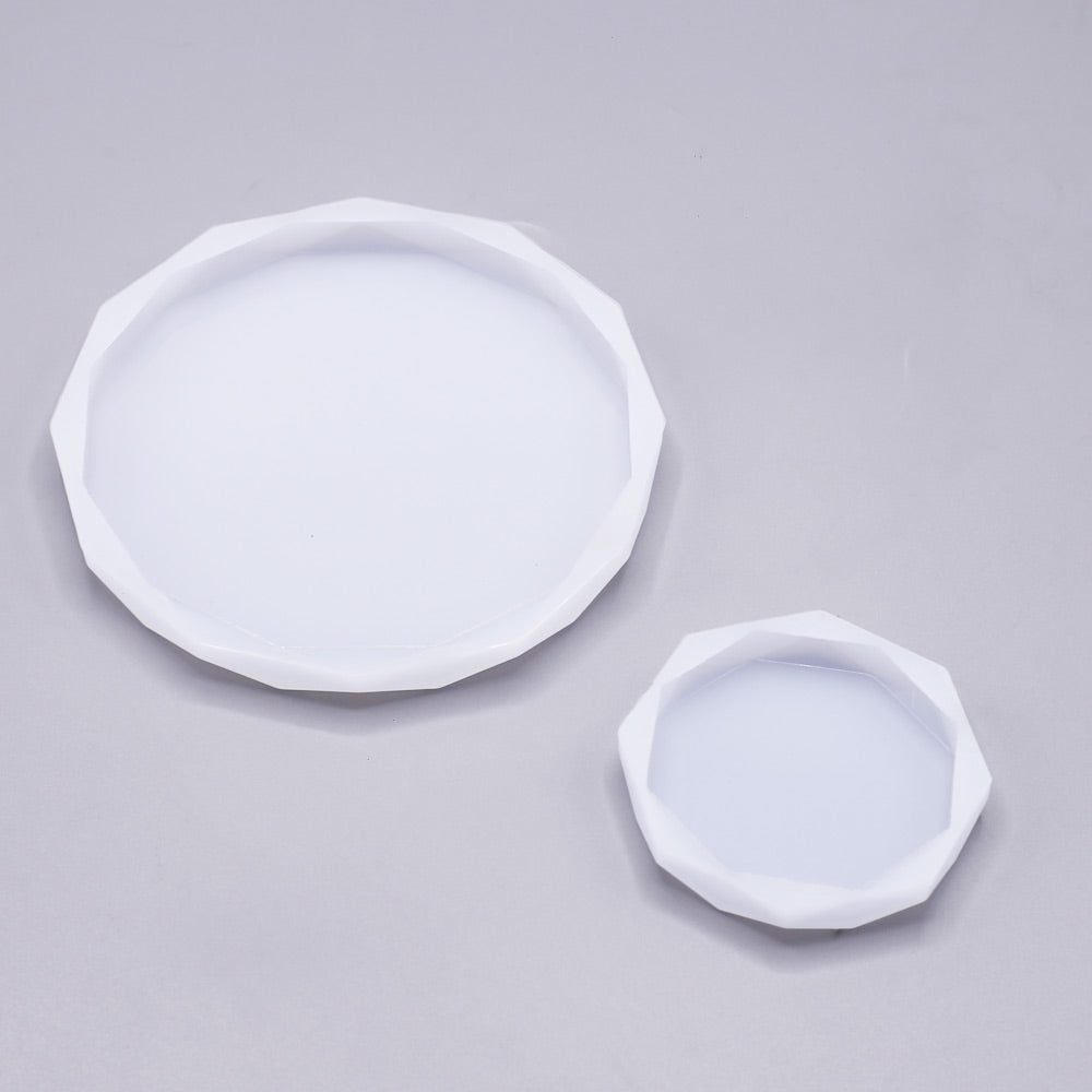 Round Diamond Cut Silicone Chocolate Mold 2 Pcs Set