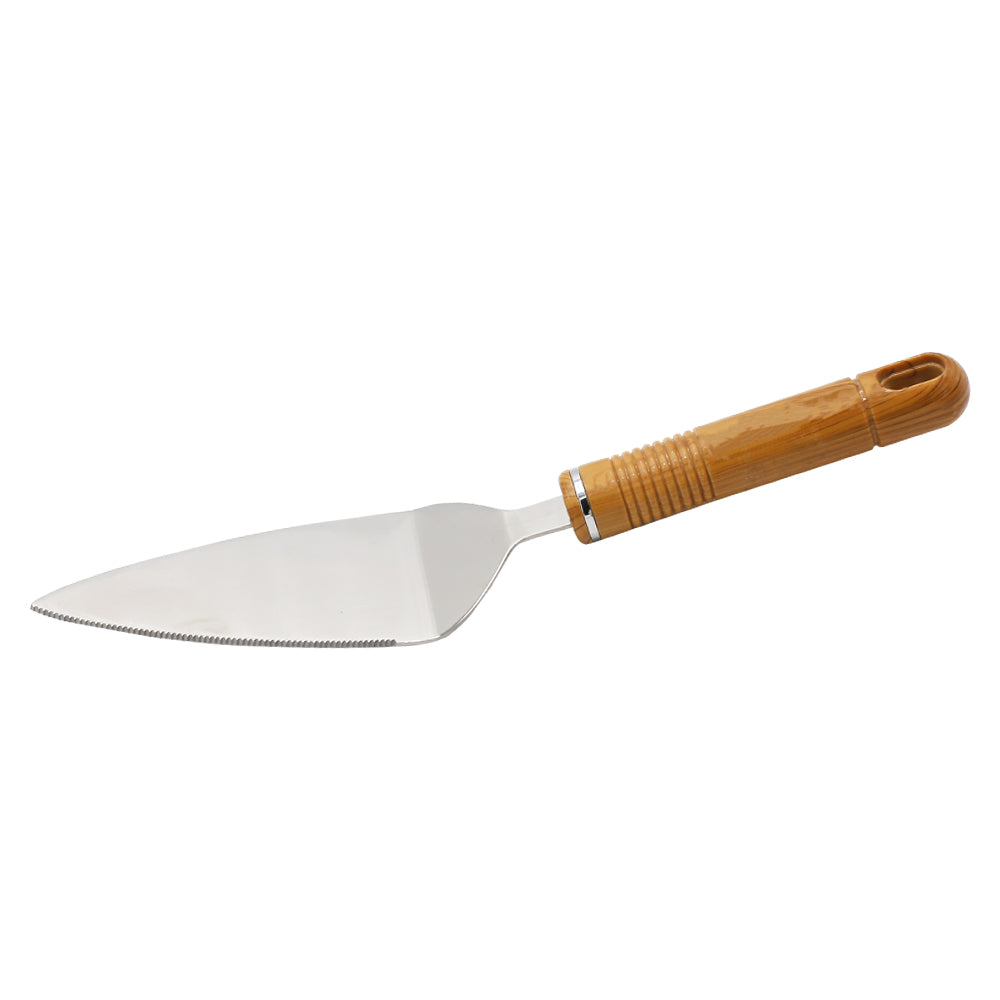 Cake Lifter And Cutter With Wood Texture Handle 26Cm