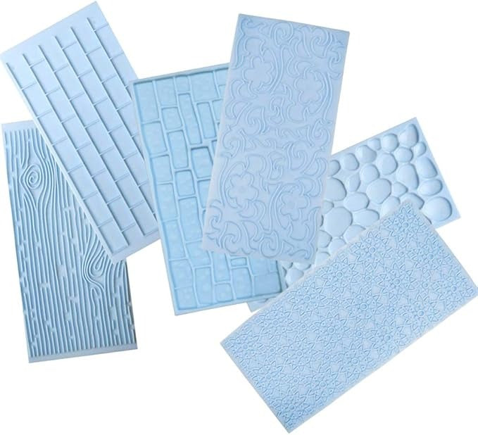 6 Design Fondant Embosser Set - Plastic