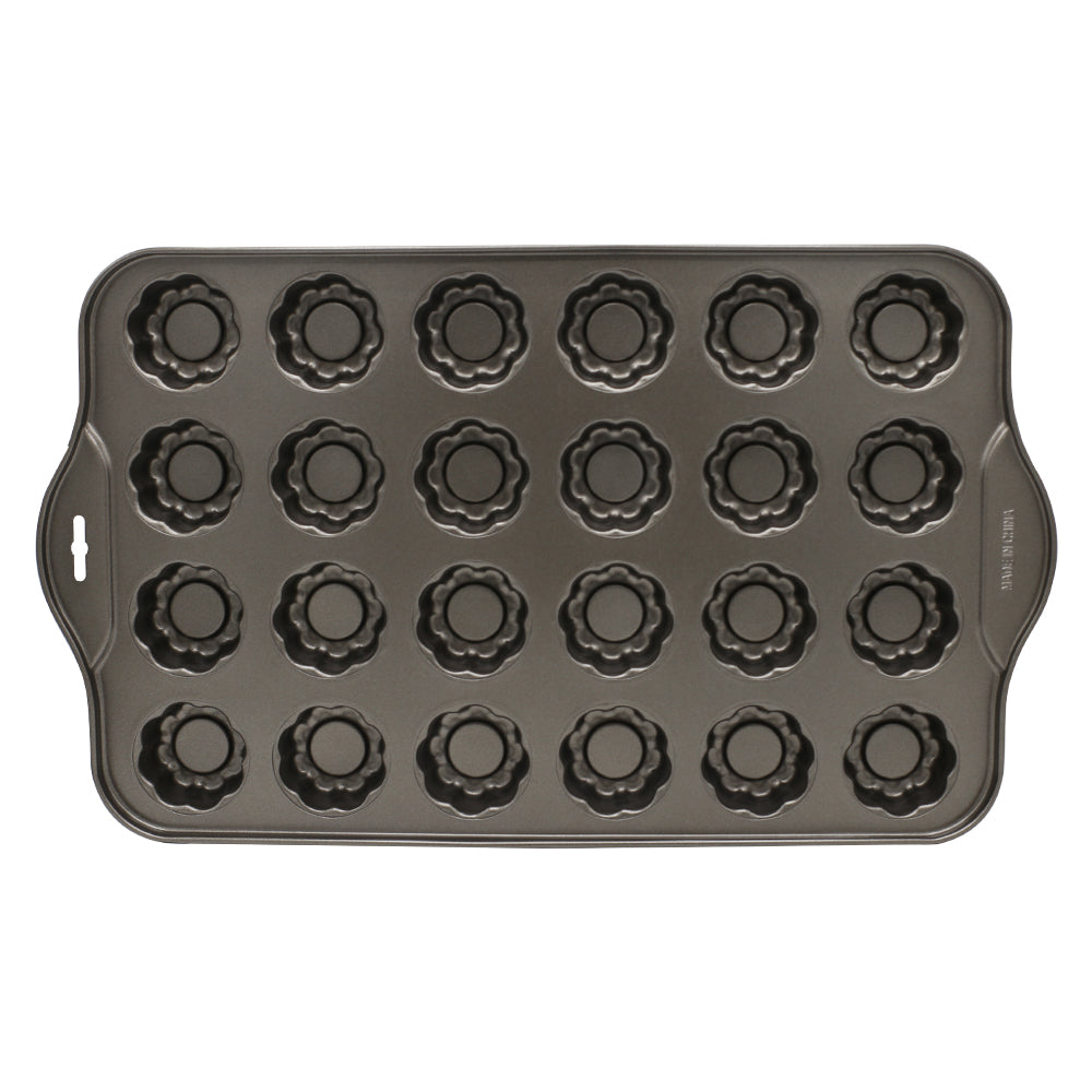 Flower Shape Mini Cheese Cake Pan 24 Cavity Non Stick