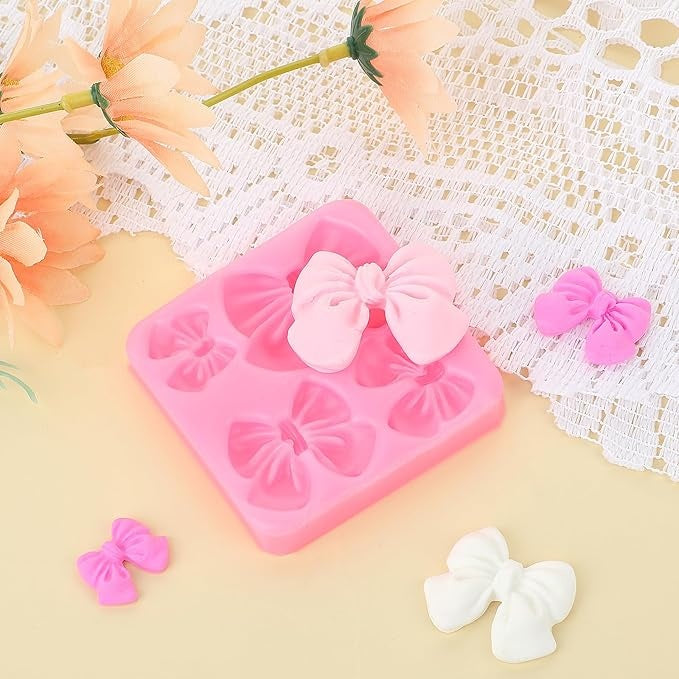 Bow Silicone Fondant Mold 4 Cavity
