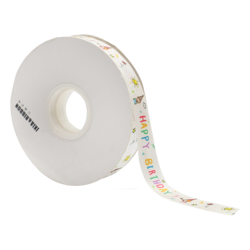 Happy Birthday Printed Ribbon