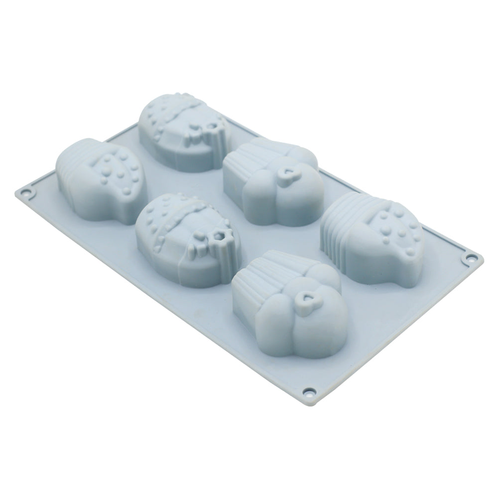 Multi Design Cupcake And Icecream Silicone Mold 6 Cavity