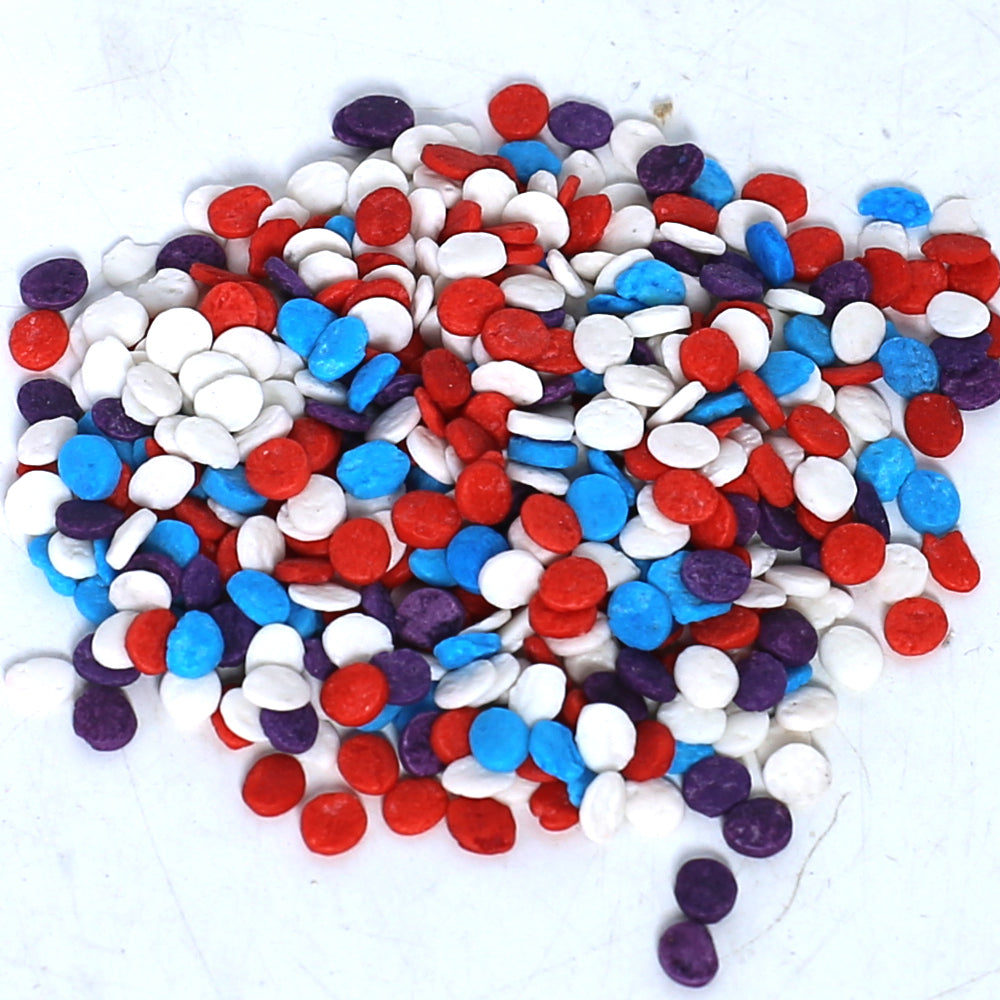MR Bake Confetti Round Mix Sprinkles (Red,Blue,Purple,White) – 90g Jar