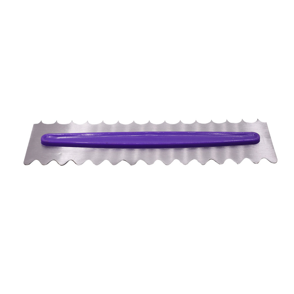 3 Edge Comb Double Sided Cake Edge Comb Stainless Steel With Handle – Bakehouse.pk