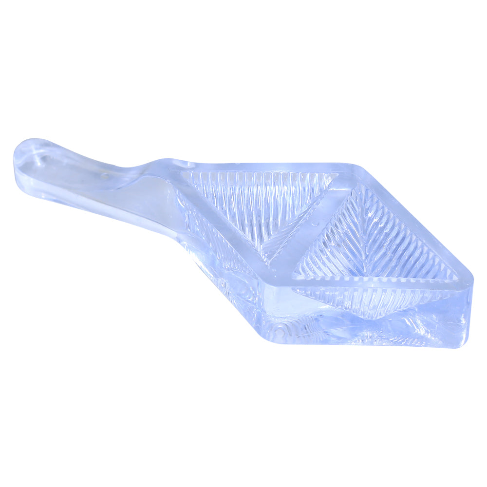 Textured Triangle Acrylic Cookie And Biscuit Mold 2 Cavity