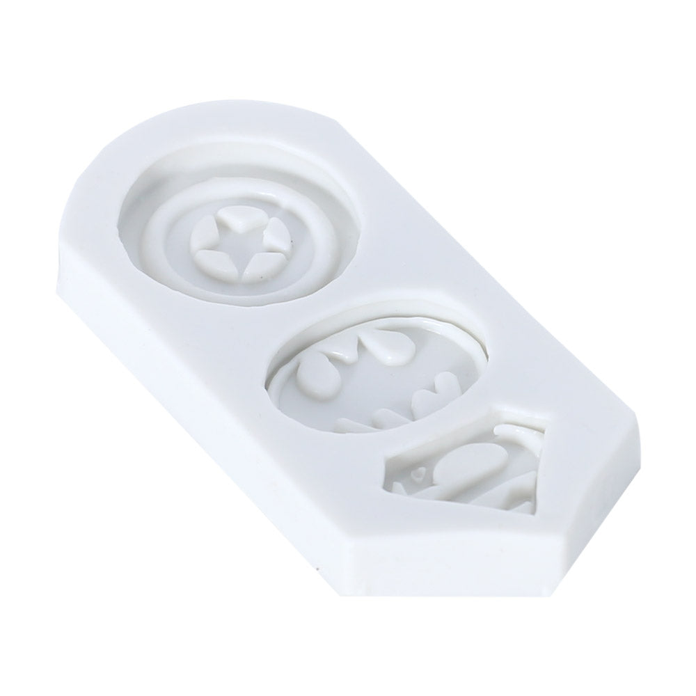 Superhero Logo Silicone Fondant Mold 3 Cavity