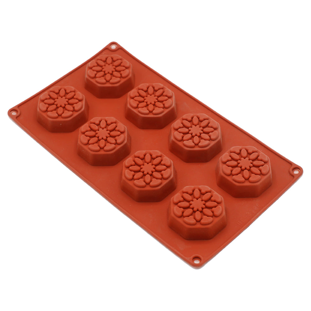 Round Tart Silicone Baking Mold 8 Cavity