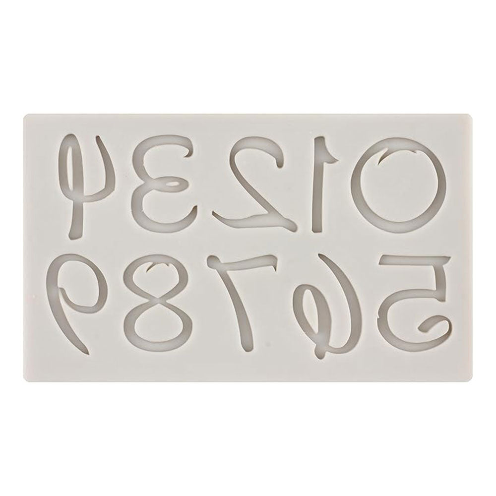 Stylish Number Silicone Fondant Mold 10 Cavity