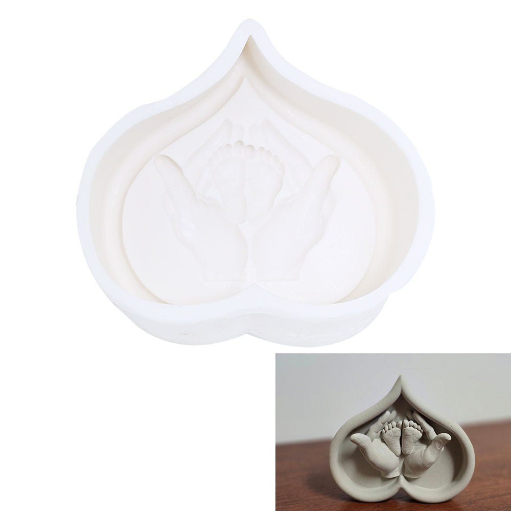 Hand And Foot Imprint Silicone Candle Mold
