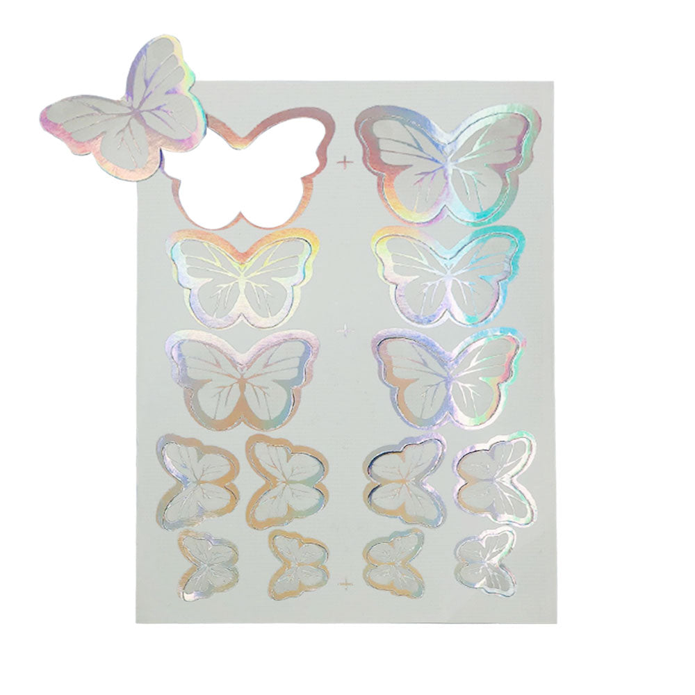 White Color Butterflies Cake Topper 14 Pcs Pack