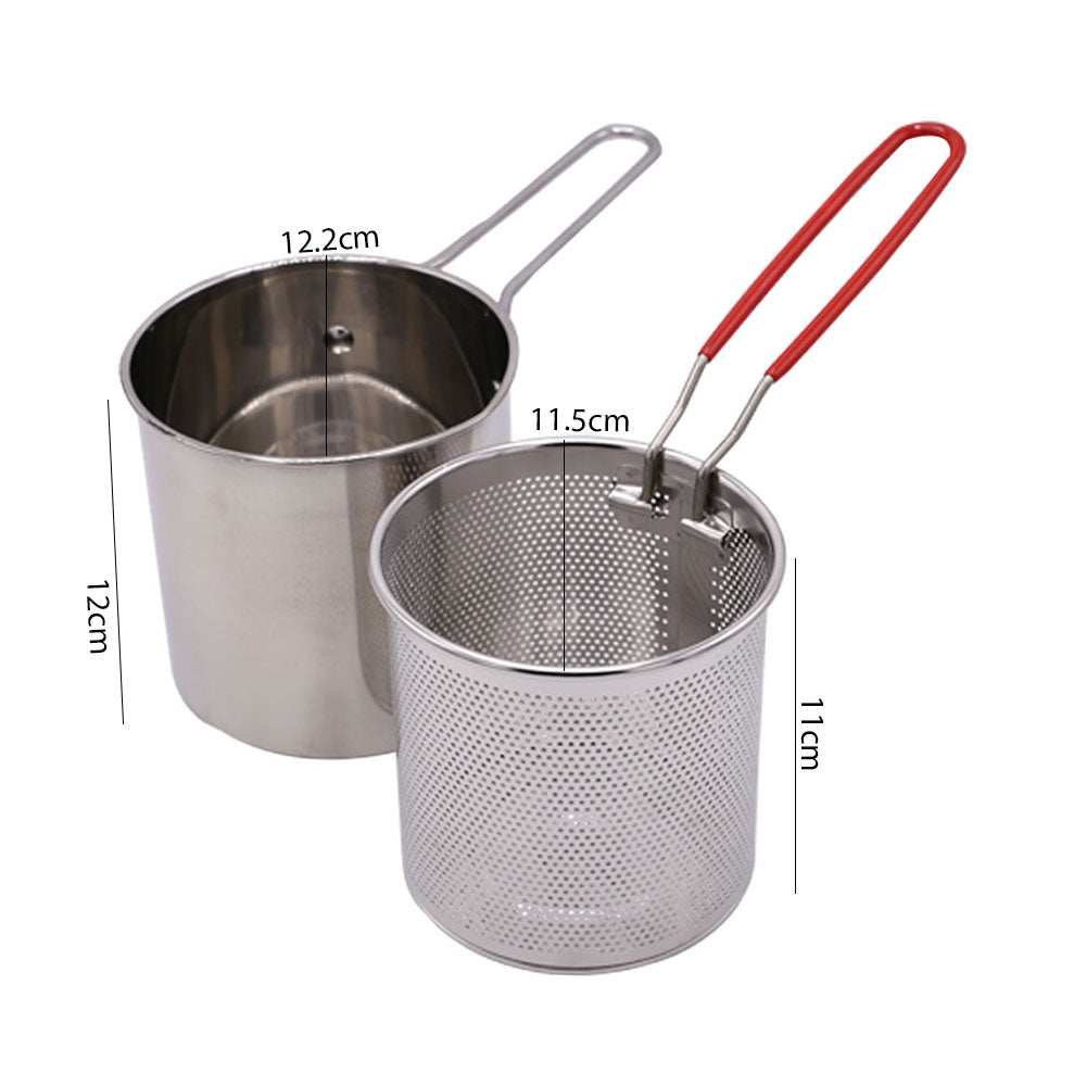 Stainless Steel Deep Fryer Pot With Basket