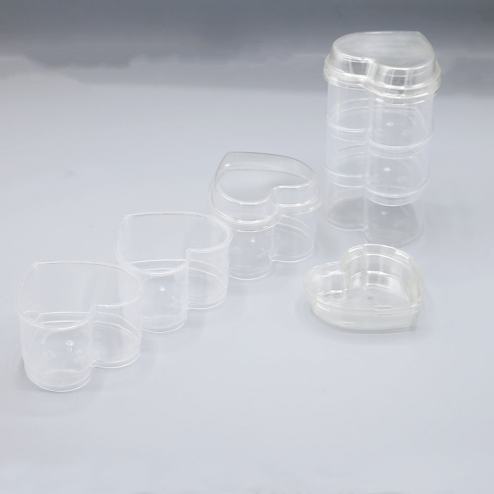 Short Glass 6 Pcs Set Heart Large