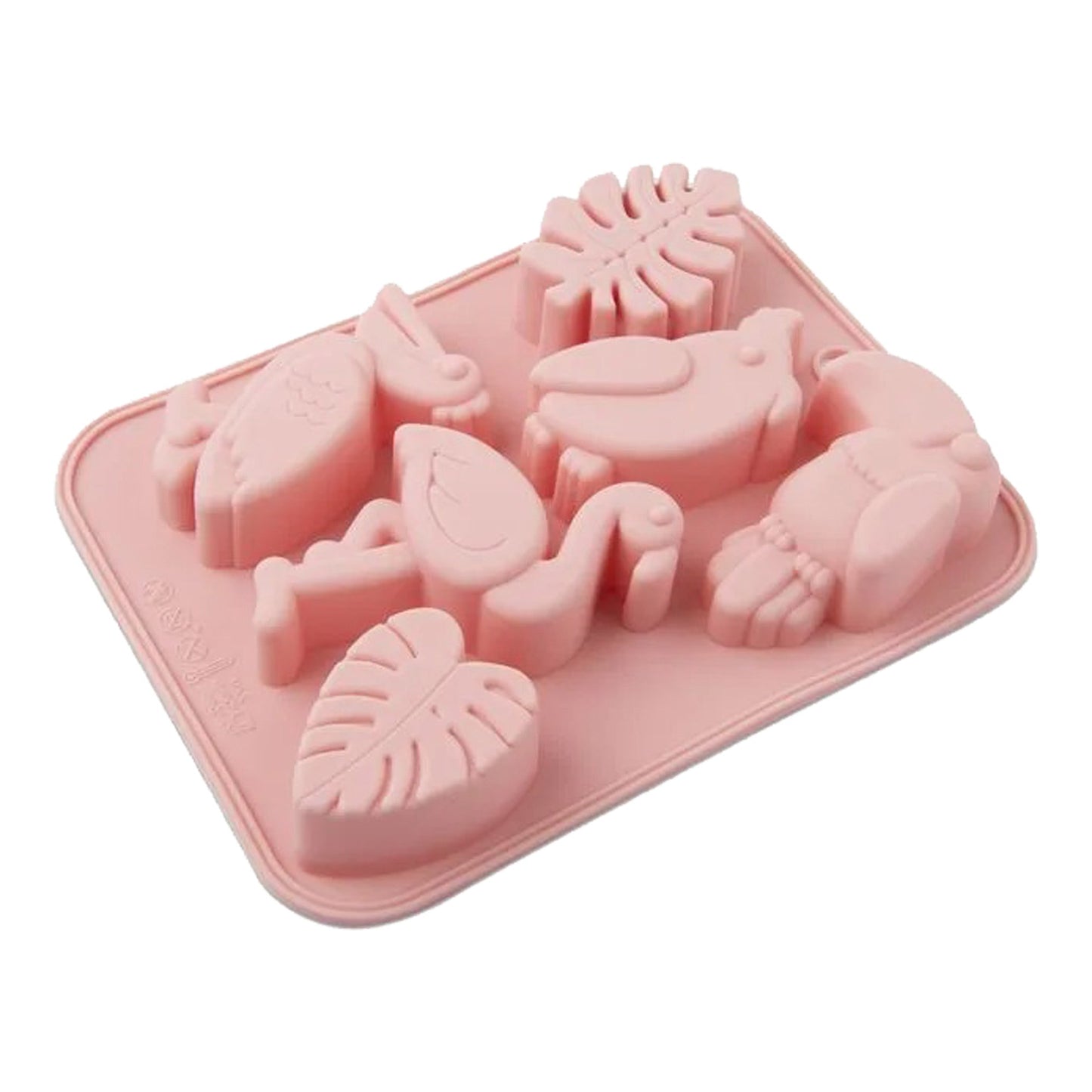 Tropical Birds & Leaves Silicone Fondant & Chocolate Mold 6 Cavity