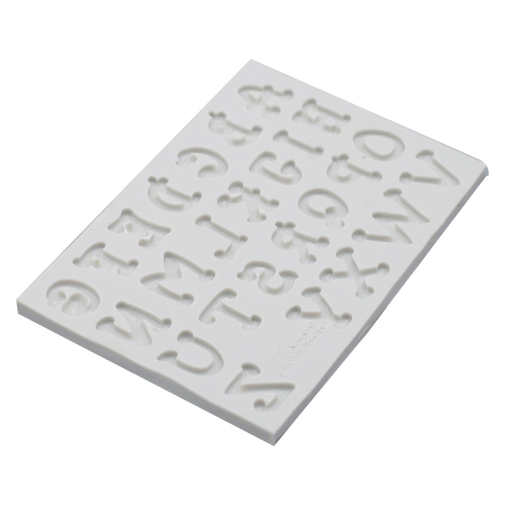 Uppercase Stylish Alphabet Silicone Fondant Mold 26 Cavity