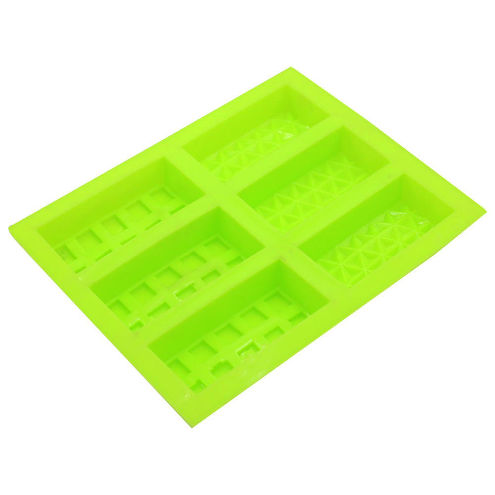 2 Design Silicone Chocolate Bar Mold 6 Cavity