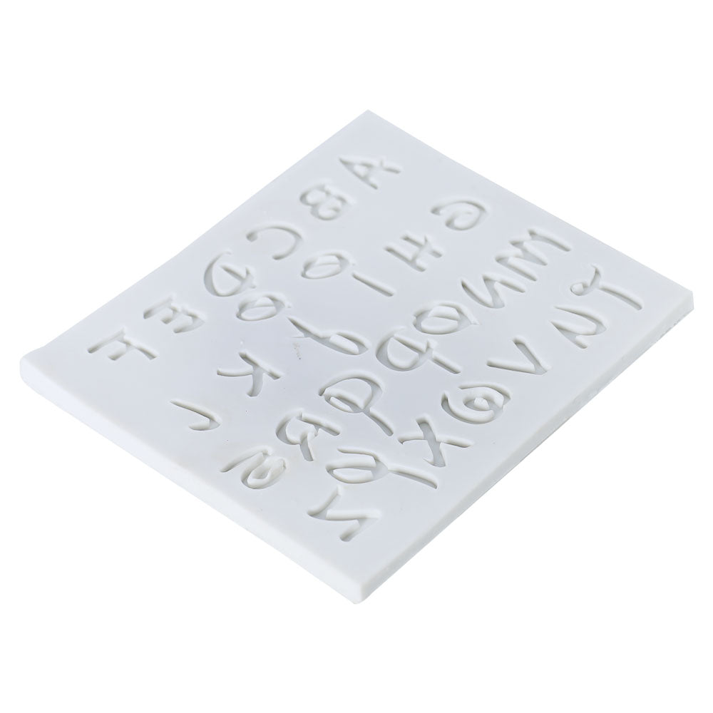 Small Size UpperCase Stylish Alphabet Silicone Fondant Mold 27 Cavity