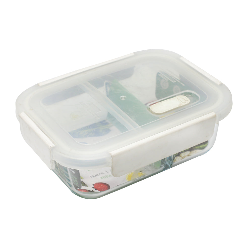 Glass Lunch Box 2 Compartments 1000ml