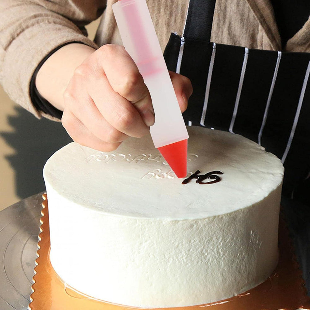 Cake Icing Writing Pen With 4 Plastic Nozzles