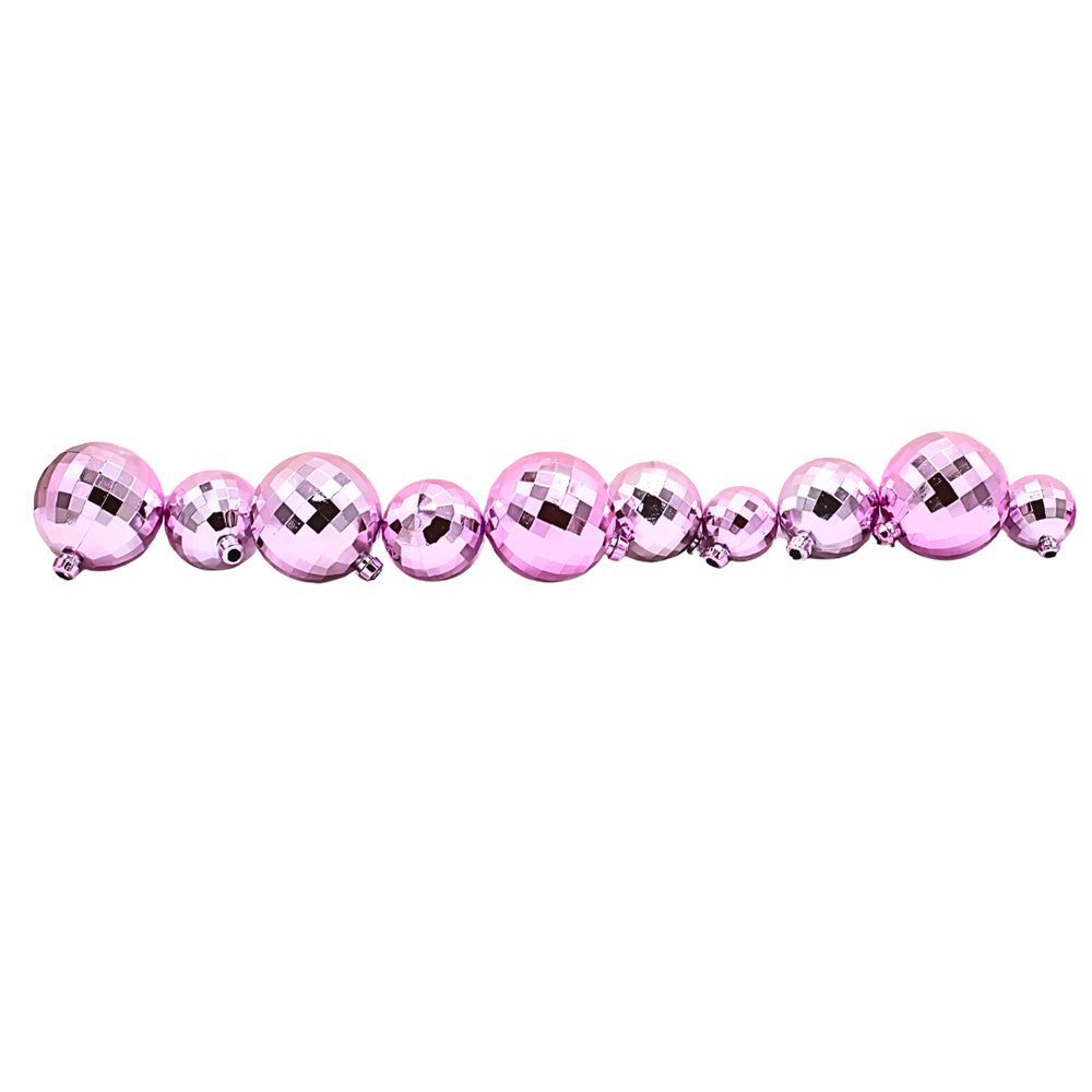 Artificial Vintage Pink Ball Cake Topper 12Pcs Set