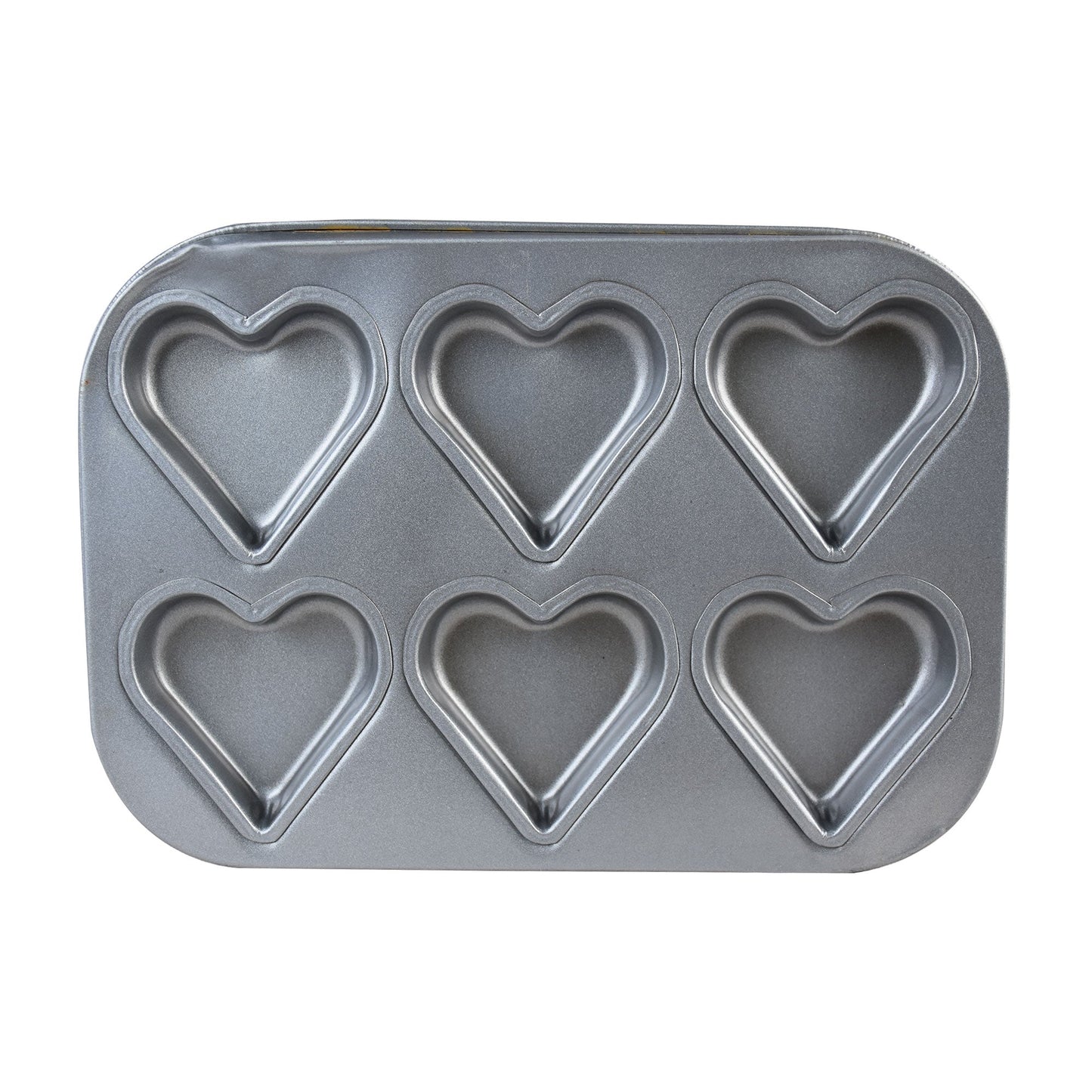 Heart Muffin Tray Non Stick 6 Cavity