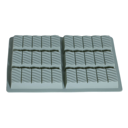 Wafer Design Bar Silicone Mold 6 Cavity