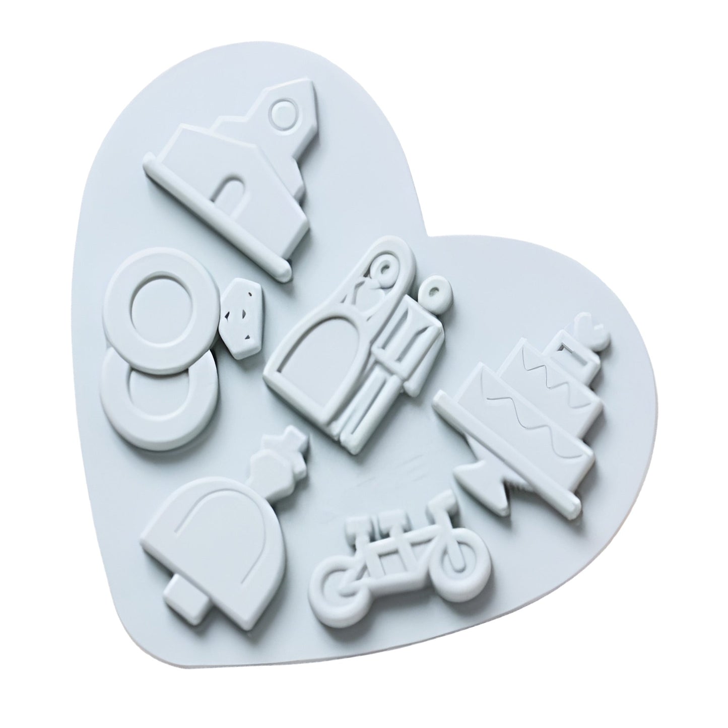 Wedding Theme Silicone Fondant And Chocolate Mold 6 Cavity