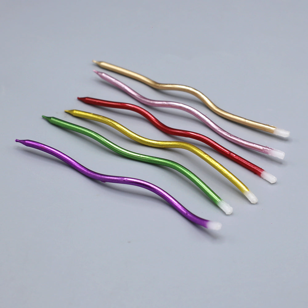 Colorful Spiral Birthday Candle 6Pcs Set