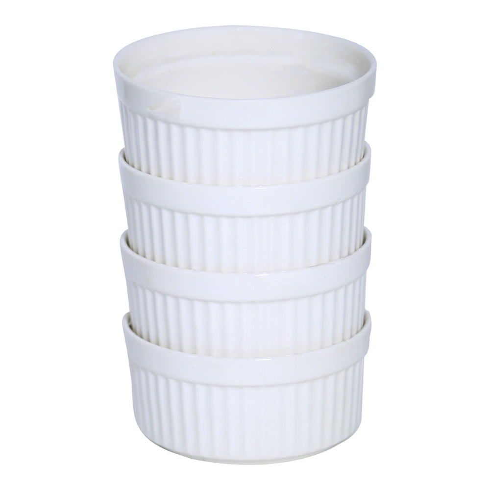 Ramekin Bowl Ceramic 4Pcs Set Large