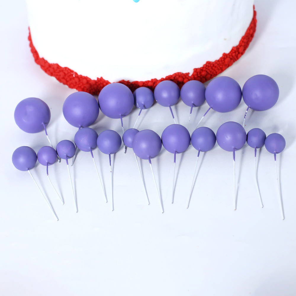 Artificial Light Purple Foam Ball Topper 20Pcs Set
